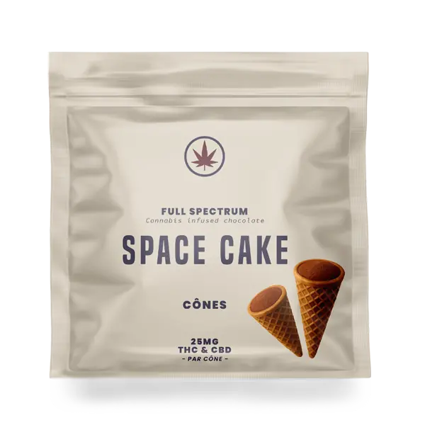 Cônes THC Space Cake – Chocolat au Lait | 10mg THC + 10mg CBD