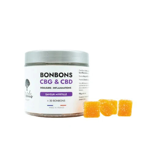 30 Bonbons Douleurs & Inflammations CBG + CBD - Nobilis