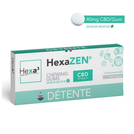 Chewing-Gum CBD DETENTE HexaZEN®10x40mg