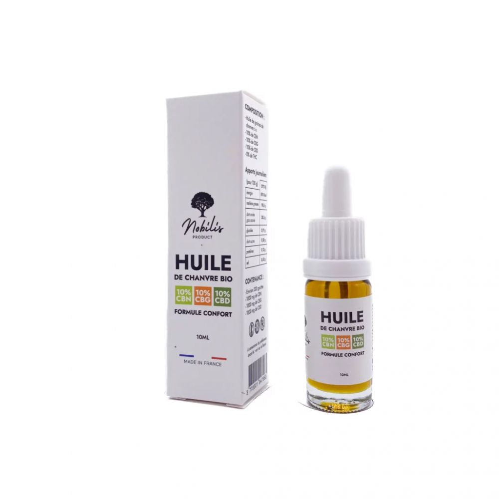 Huile 10% CBD + 10% CBN + 10% CBG – Nobilis