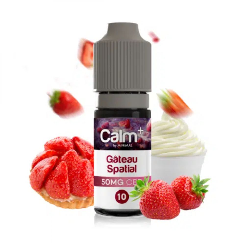 E-liquide - CBD+nicotine - Gateau-spatial-calm