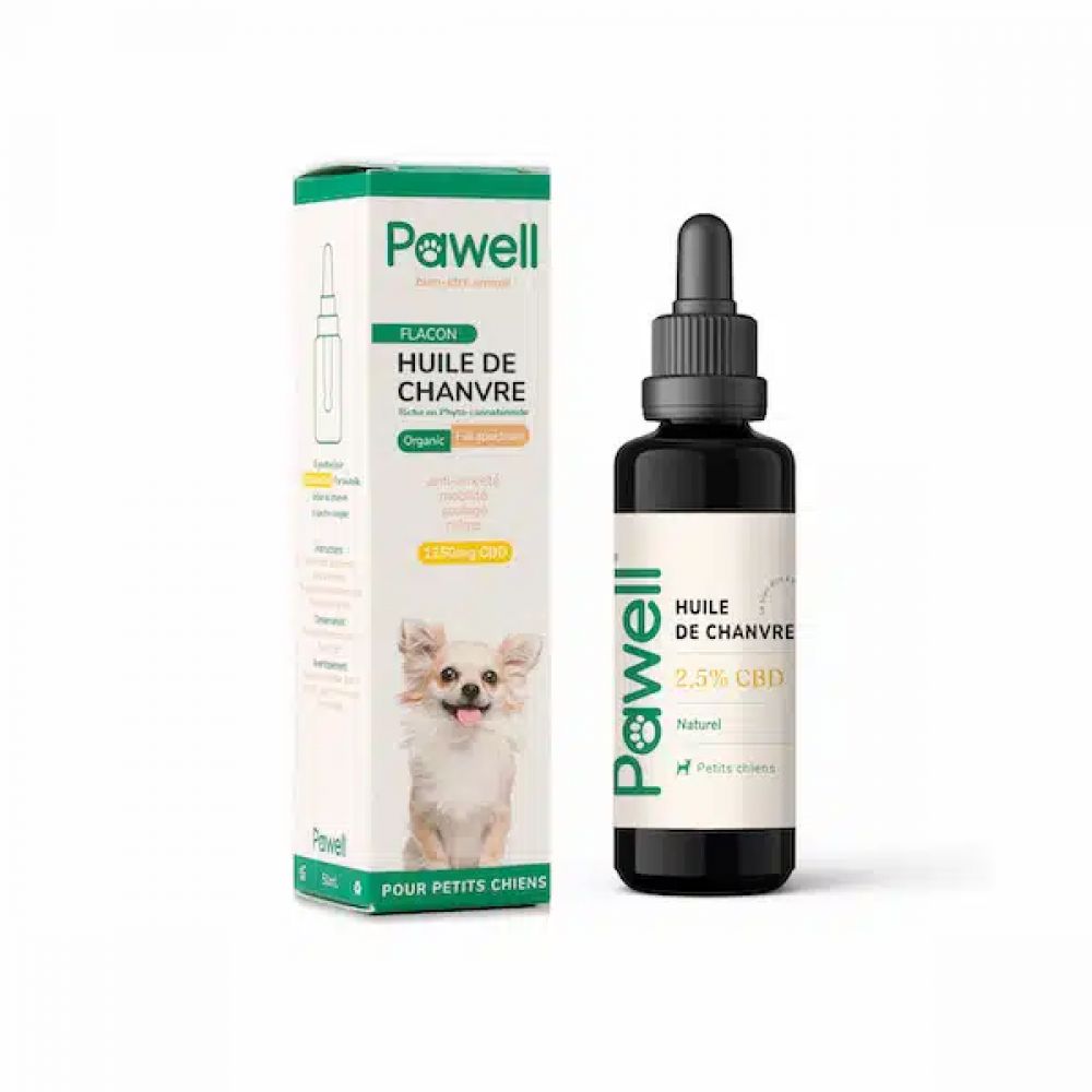 Huile CBD - Pour petits chiens - Pawell - 50ml