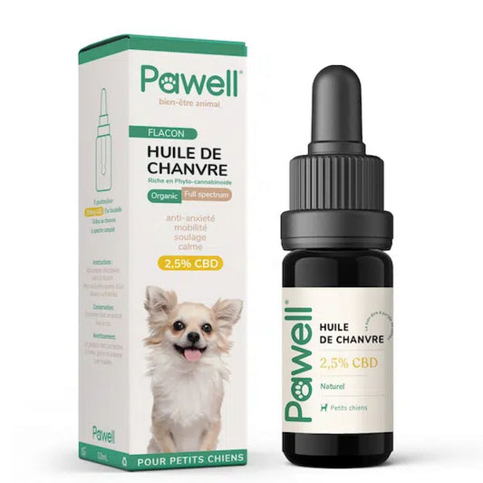 Huile CBD - Pour petits chiens - Pawell - 10ml