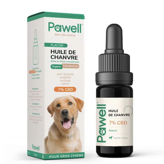 Huile CBD - Pour grands chiens - Pawell - 10ml