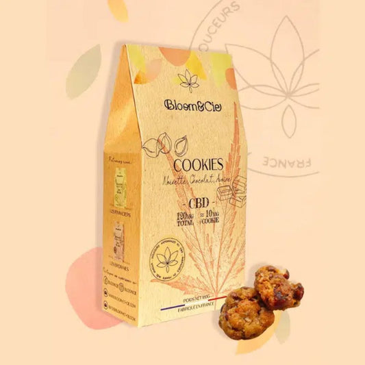 Cookies chocolat praline noisette CBD - Bloom-cie